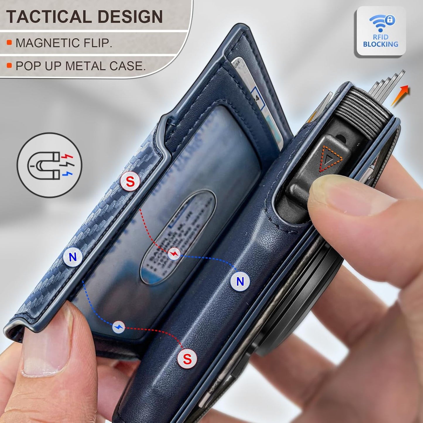 BULLIANT Men Airtag Wallet,Slim Front Pocket Wallet Money Clip for Men Gift 3.8"x2.7",Pop-up Access