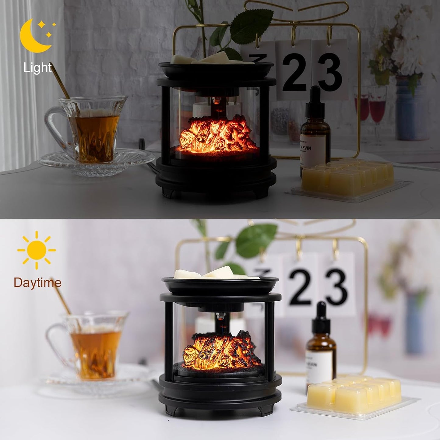 Wax Melt Warmer with Timer,Campfire Wax Warmer,3-in-1 Oil Burner Electric Candle Wax Warmer,Wax Warmer for Scented Wax Melts,Wax Melter Fragrance Warmer for Home Office Bedroom Gifts & Decor