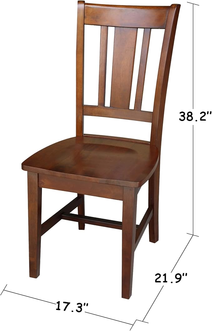 International Concepts San Remo Splat Back Chair, Espresso