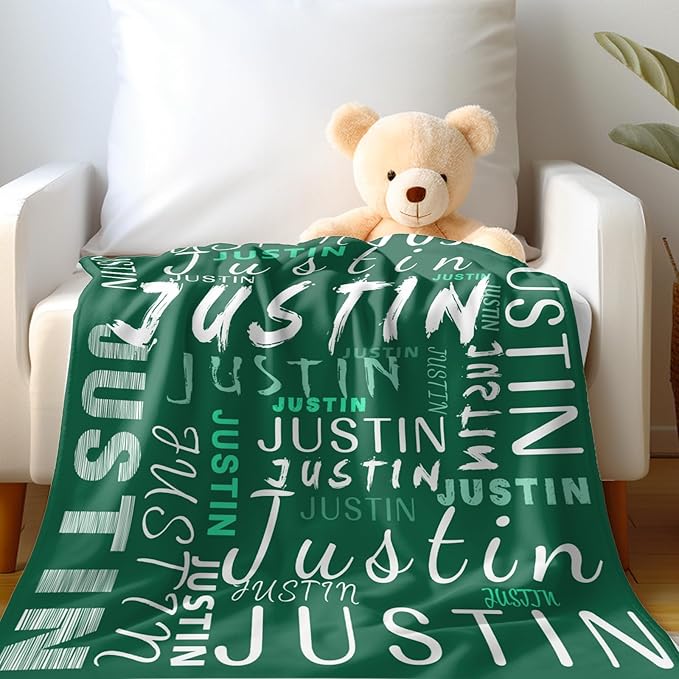 Ship Next Day, Custom Name Blanket - Printed in USA, Personalized Baby Blankets for Girls, Baby Blanket with Name, Ultra-Soft Cozy Fleece Blankets, Gifts for Boys & Girls Kids Teen Girl New Mom