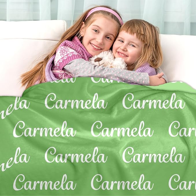 Ship Next Day, Custom Name Blanket - Printed in USA, Personalized Baby Blankets for Girls, Baby Blanket with Name, Ultra-Soft Cozy Fleece Blankets, Gifts for Boys & Girls Kids Teen Girl New Mom