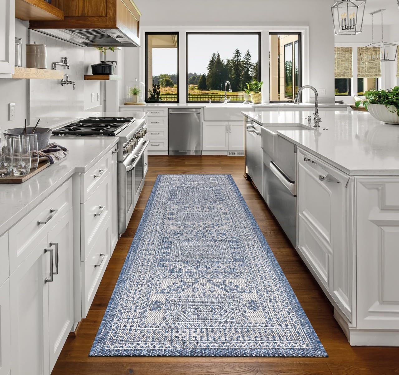 Keen Home Design Terrace Outdoor Runner Rug - 2x6 Washable Indoor/Outdoor Rug for Patio, Kitchen, Balcony, Beach, Garden, Deck and Porch, Size: 2'2"x5'7"