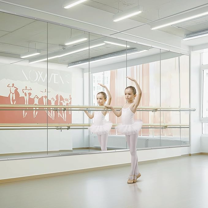 Home Gym Mirror for Wall, 70"x24"x2PCS Full Length Gym Mirror Frameless Wall-Mounted for Garage, Home Gym, Living Room, Bedroom(Silver)