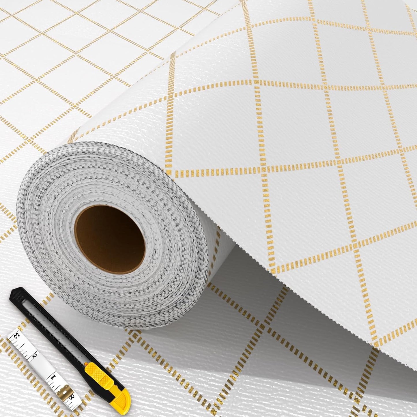 Drawer and Shelf Liner, Non-Adhesive Kitchen Cabinet Liners, Non Slip Shelf Paper Waterproof Washable Thickened for Dresser Pantry Shelve Bathroom Protector