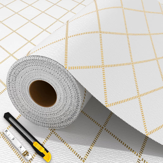 Drawer and Shelf Liner, Non-Adhesive Kitchen Cabinet Liners, Non Slip Shelf Paper Waterproof Washable Thickened for Dresser Pantry Shelve Bathroom Protector