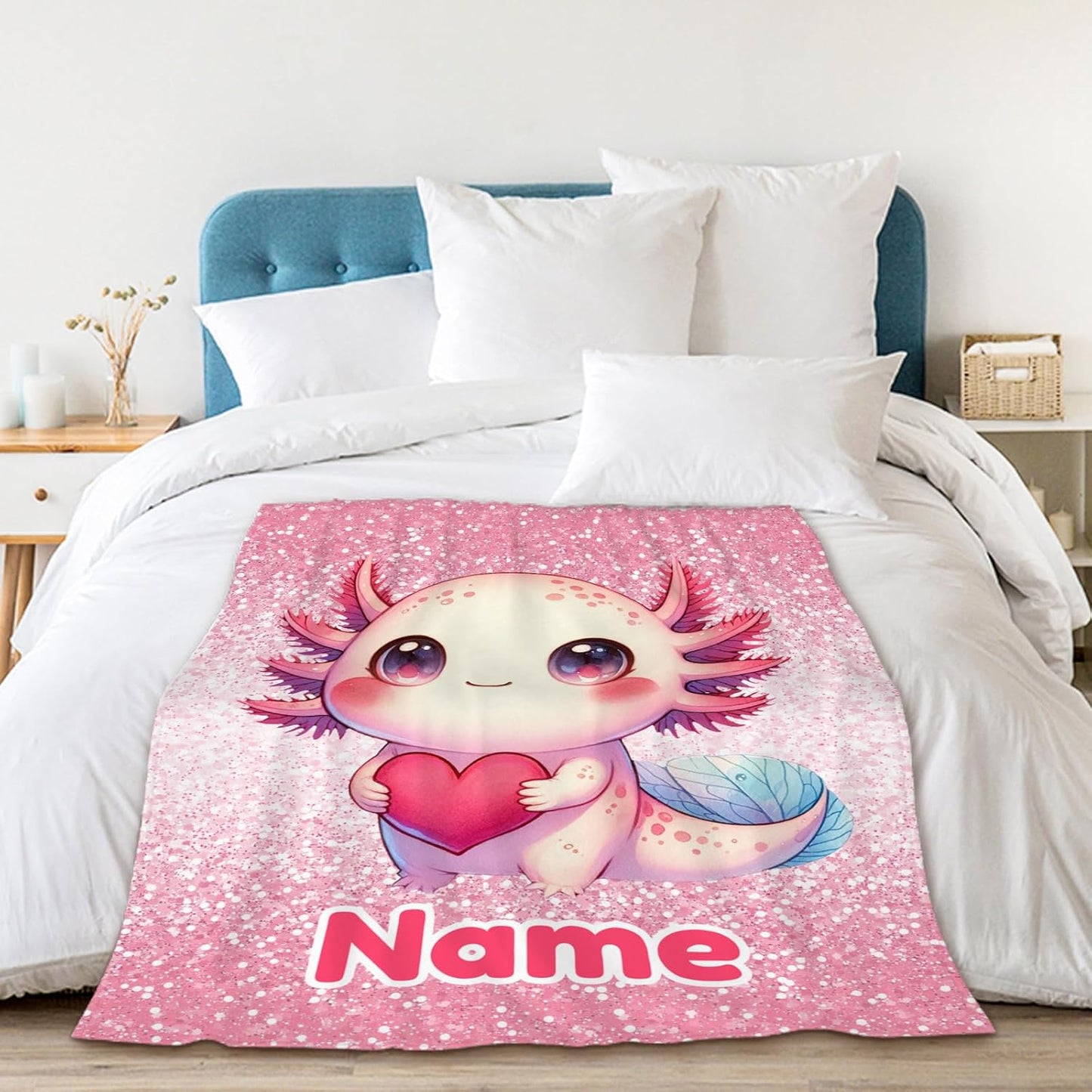 Kids Girls Blanket Personalized Blanket for Women Gift for Birthday, Soft Cute Warm Lightweight Throw for Bed Living Room Home Decor