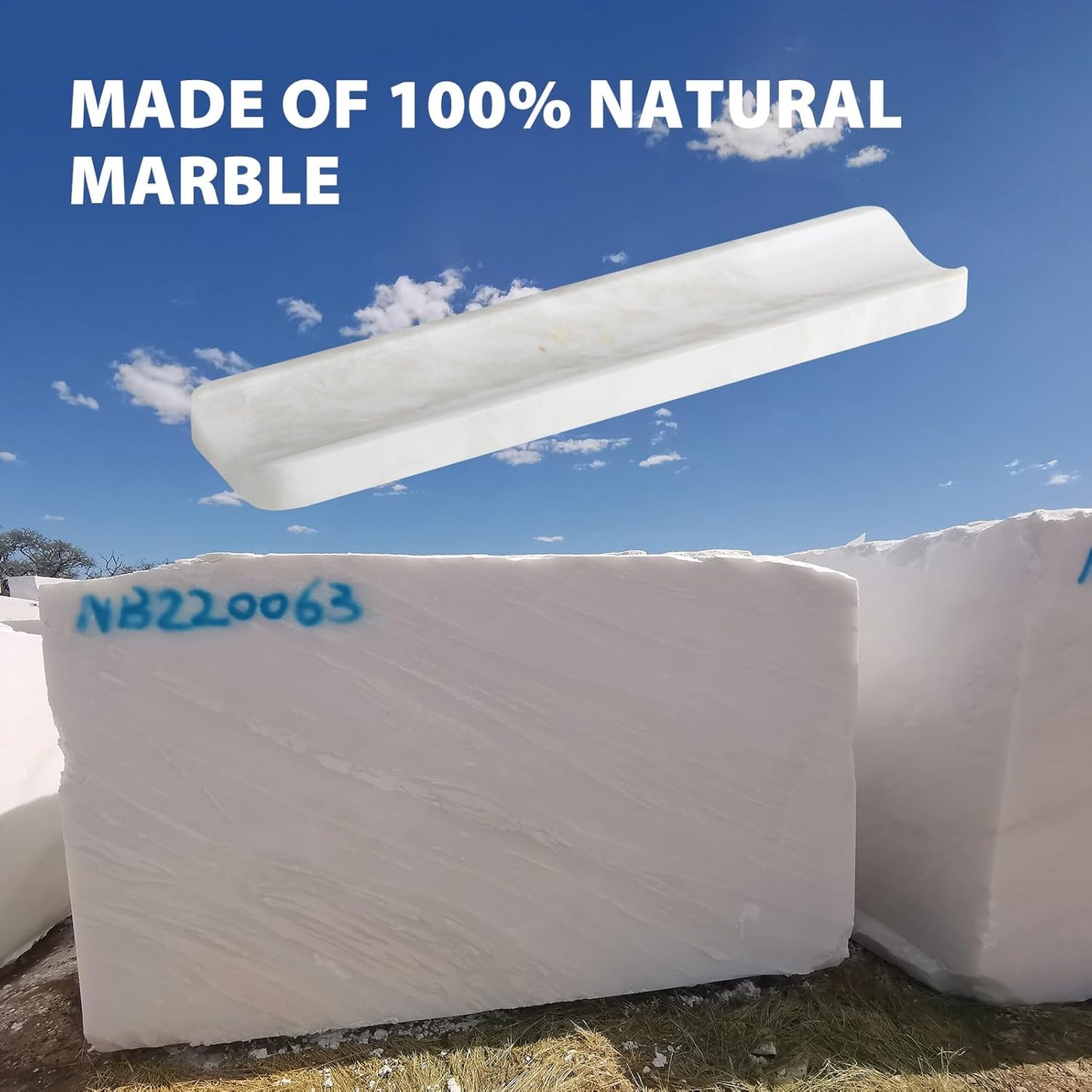 Koville Luxury African Marble Incense Holder, Incense Holders for Sticks, Incense Burner Holder, Ideal for Meditation and Relaxing, Easy to Clean(Namib Bianco)