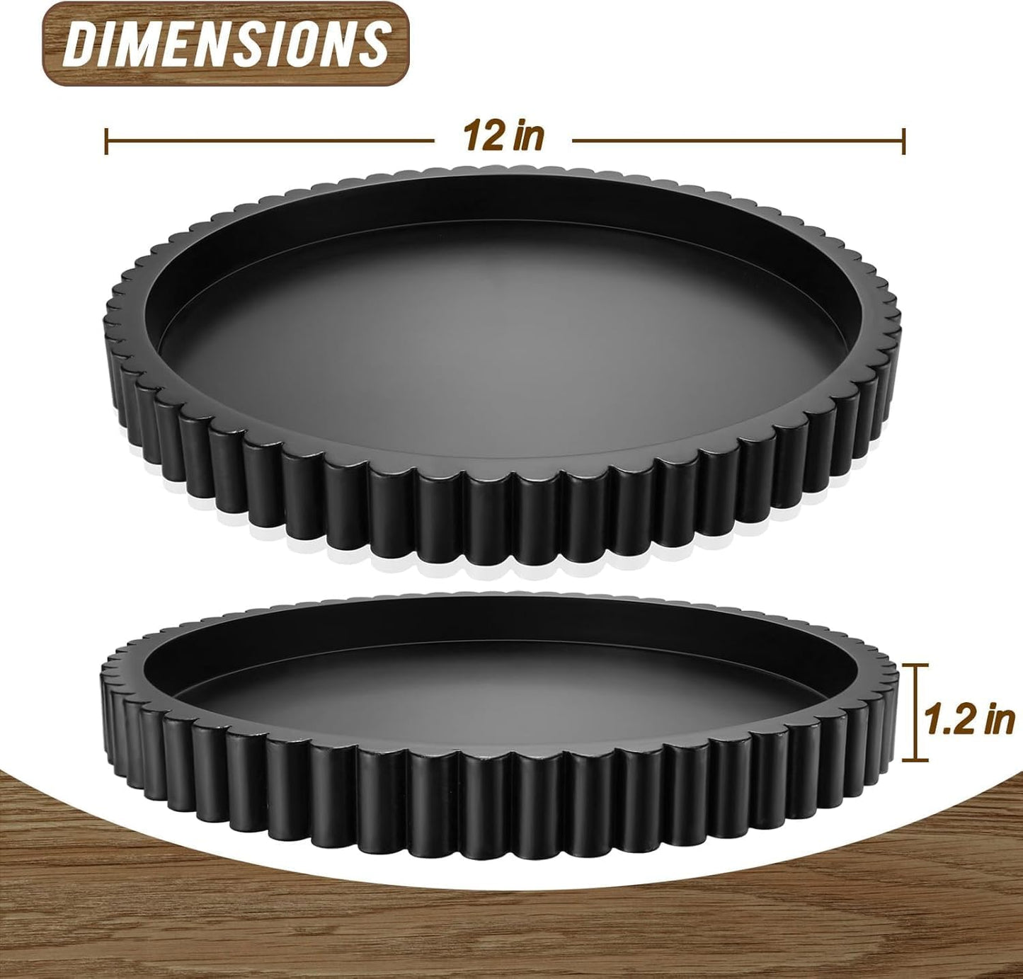 Handmade 12in Decorative Tray for Coffee Table Tray Decor, Black Wooden Decorative Round Tray for Kitchen, Living Room, Home Decor