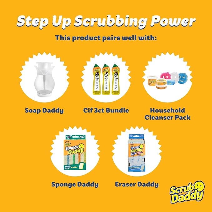 Scrub Daddy 4 Scrub Daddy Sponges & 4 Scrub Mommy Kitchen Sponges - Scratch-Free for Dishes & Multipurpose Cleaning - BPA Free & Made with Polymer Foam - Stain & Odor Resistant (8 Pack)
