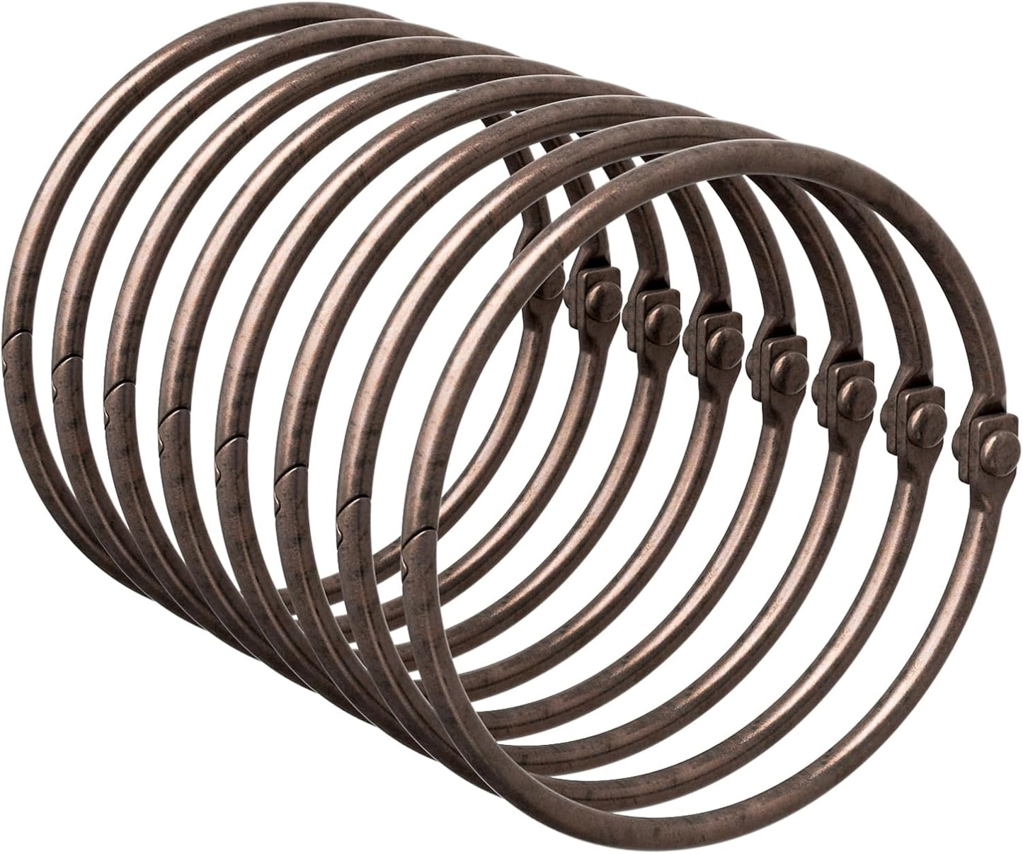 Shower Curtain Rings, Bronze Shower Curtain Hooks 12 Pcs Anti-Drop Shower Rings for Curtain, Shower Curtain Hooks Rust Proof, Shower Hooks for Shower Curtain Rod, Bronze Curtain Rings