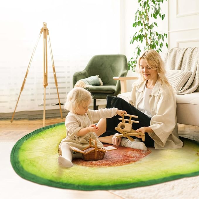 Vessia Avocado Throw Blanket(Green), Realistic Funny Food Blanket for Adults and Kids, 300GSM Novelty Fruits Printed Throw for Couch, Sofa, Bed, Fun Home Decor for Boys, Girls