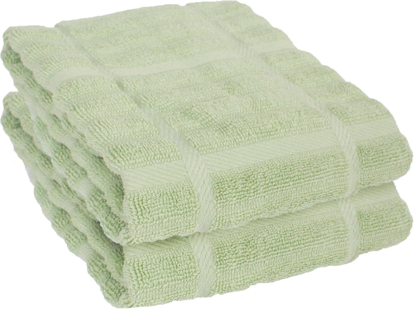 All-Clad Solid Kitchen Towels: Highly Absorbent, Super Soft Long Lasting - 100% Cotton, 17"x30" Tea Towels for Cleaning & Drying Dishes, Pans, Glassware, or Countertops, (2-Pack), Fennel