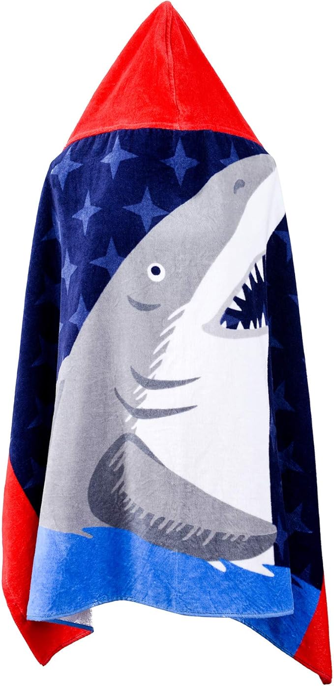 Kids Bath Towels, Kids Towel Girls Boys Hooded Beach,Bathroom,Pool Swim Towels 30 × 50 INCH Large Size Ultra Absorbent Cute Cartoon Animal Full Vitality 100% Cotton Wearable Wrap for Child
