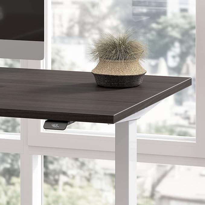 Bush Business Furniture 72-inch Electric Height Adjustable Standing Desk, Ergonomic Sit-Stand Computer Table for Home and Professional Office, Move 40 Series, Storm Gray with Metallic Gray Base