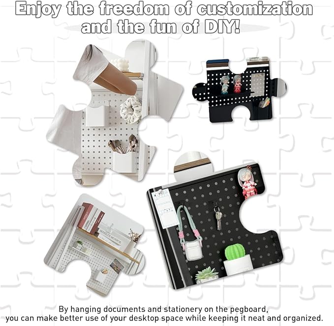 lumizone Folding Desk Accessories Set with Storage Hooks & Boxes, Designed for Collapsible Desk 29", Space-Saving, Ideal for Home Office, Study Room, and Small Spaces (Accessories Set-Black)