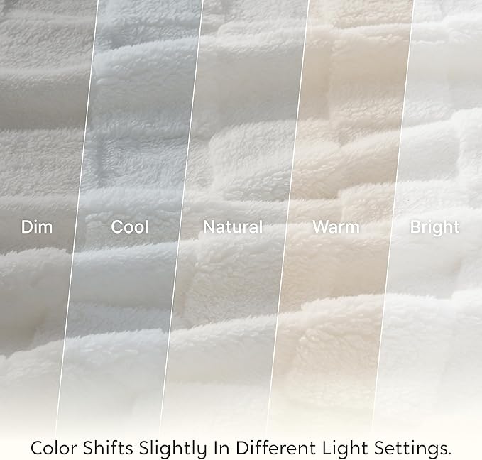 Joiedomi Throw Blanket for Couch, Soft White Fleece Checkered Blankets Gifts for Women Mom Girls, 280GSM Cozy Cute Soft Throw Home Room Decor Aesthetic Gifts 50x60 Inches