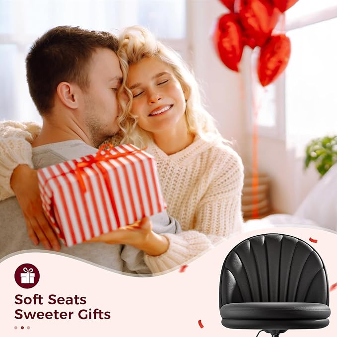 GTRACING Small Ergonomic Tall Office Chair, Computer Desk Chair with Wheels Versatile Height Use: Office to Bar Stools (or Standing Desk), Vanity Chair with Back PU Leather Shell Design for Gift