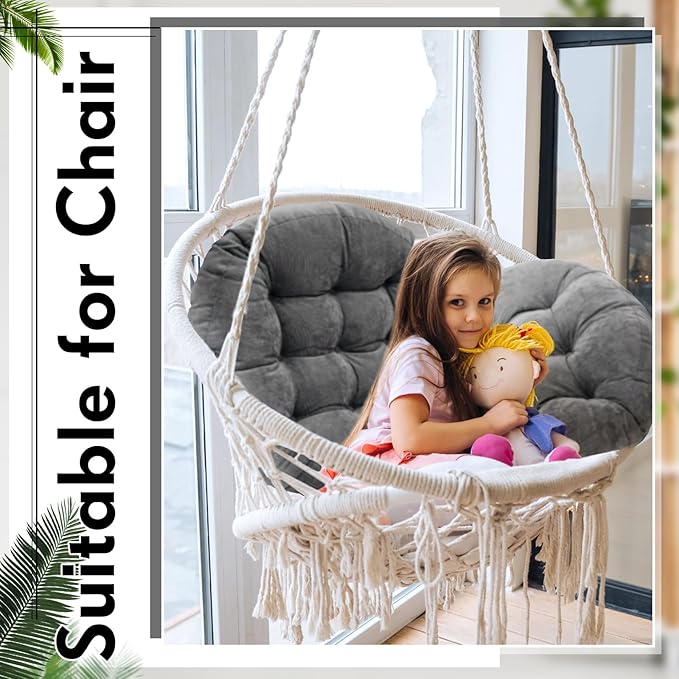 Jerify 4 Pcs Floor Pillow Cushions 22 x 22 Inch Round Square Large Meditation Floor Pillow for Classroom Adult Meditation Picnic Party Cushion for Seating Gift Christmas(Dark Grey,Round)