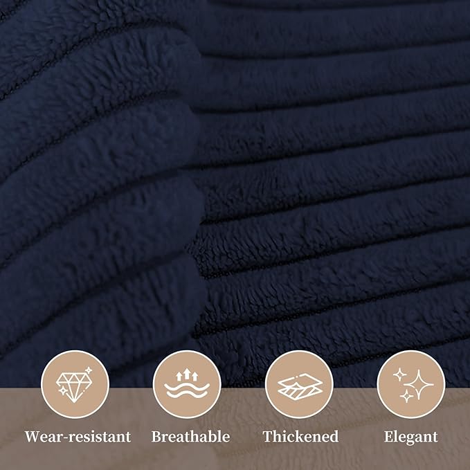 Sasttie Headboard Pillow Full, Wedge Pillow Headboard for Sitting Up in Bed, Back-Rest Support Triangular Cushion for Reading - Features Removable Washable Cover, Navy