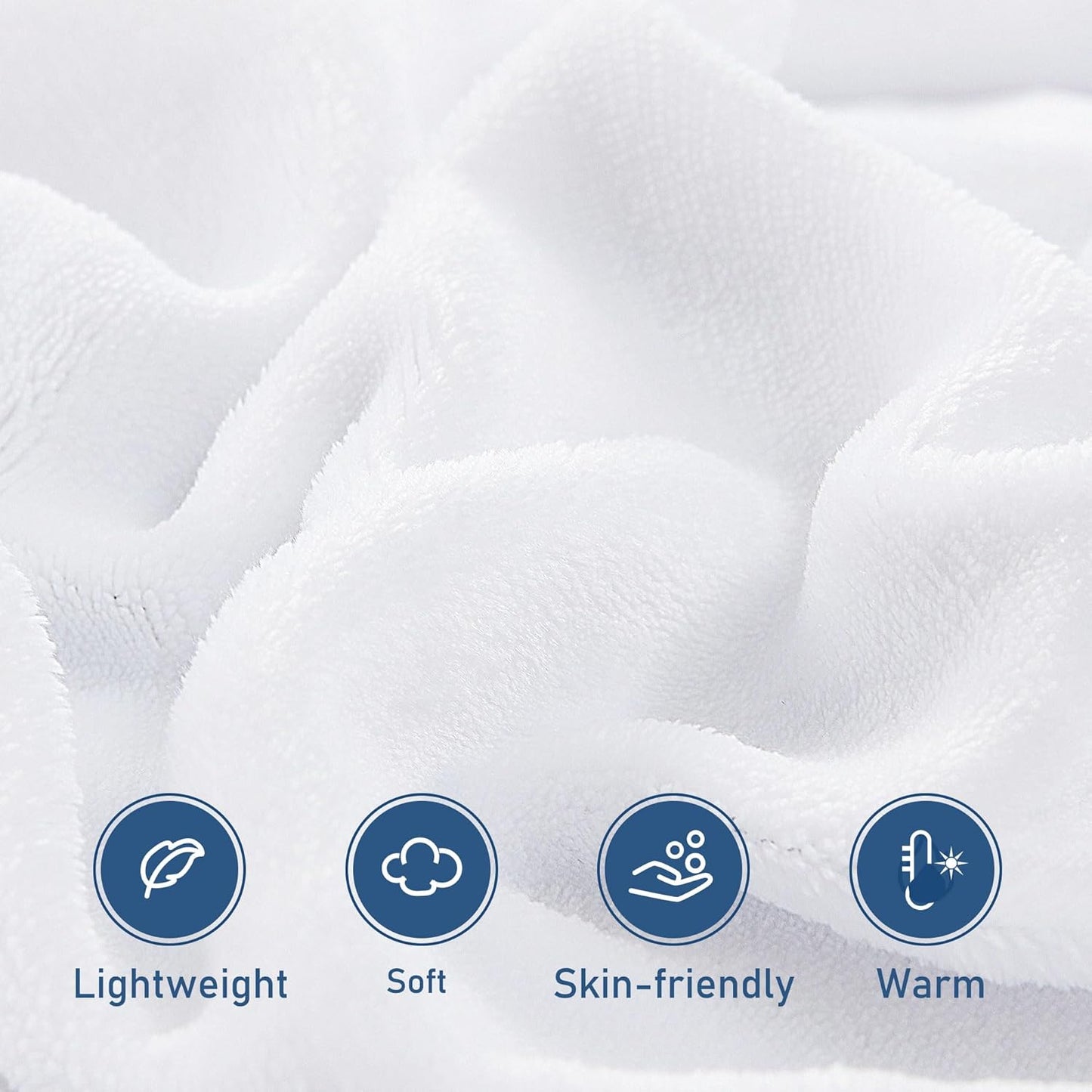 Mattress Topper Pillow Top Extra Thick Flannel Mattress Pad Cover for Back Pain Bed Soft Fluffy Down Alternative with 8-21" Deep Pocket White