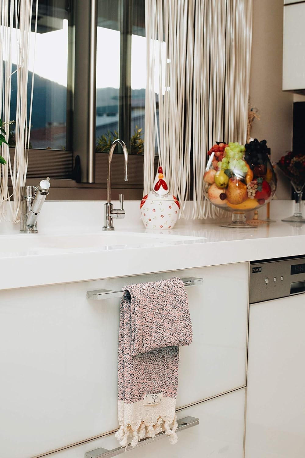 SMYRNA TURKISH COTTON Vintage Series Turkish Hand Towels, 16x40 inch, Decorative Turkish Hand Towels for Bathroom, Kitchen, Face, Hair, Tea, Yoga, Gym, Dishcloth Set of 2 (Blush Pink)