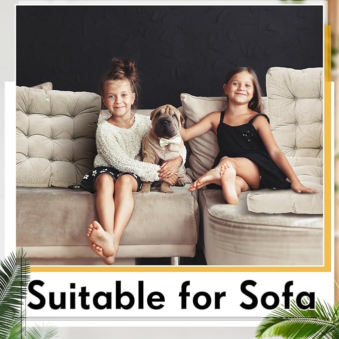 Jerify 2 Pcs Beige Floor Pillows Cushions 22 x 22 Inch Round Square Large Meditation Floor Pillow for Adults Meditation Cushion for Seating Gift Christmas (Square)