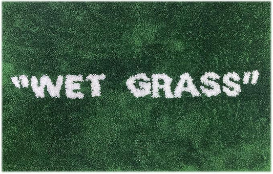 Wet Grass Rug Green Grass Classic Handmade Flocked Large Carpet Hypebeast Decor Parlor Bedroom Playroom Artistic Premium Floor Mat (50x80cm(1.6x2.6ft))