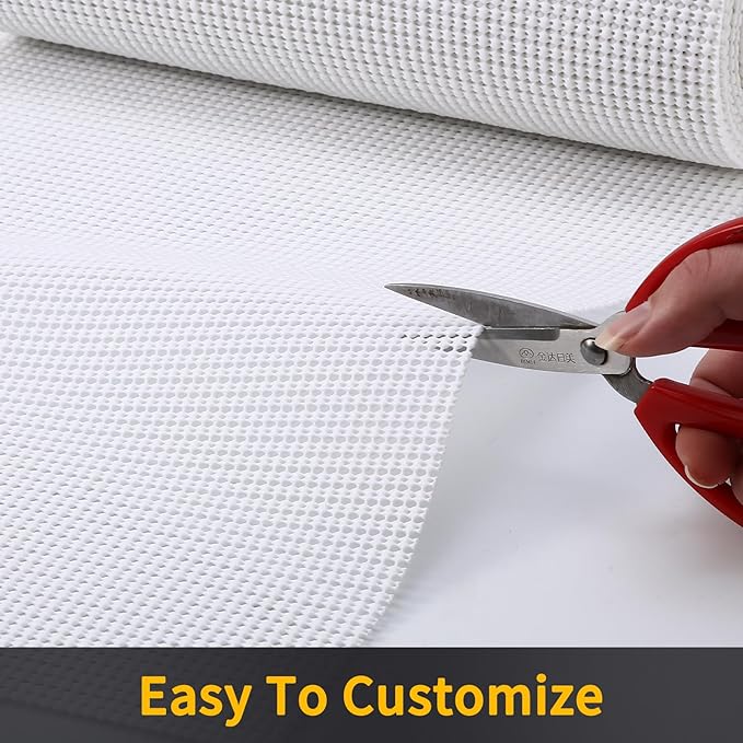 iwtmm Drawer Shelf and Cabinet Liners Non-Adhesive Extra Strong Grip - Keep Items in Place for Kitchen, Bathroom, Office & Wardrobe, Heavy Duty Anti-Slip Liners for Cabinets, Cupboards, Drawers