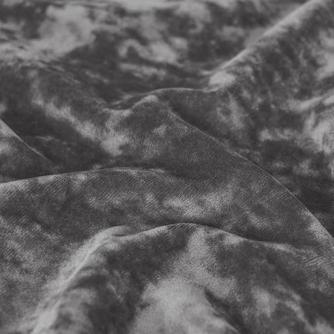 PHF Truly Velvet Fitted Sheet Only Twin Size, Luxury Super Soft Cozy Fuzzy Fleece Bottom Sheet, Deep Pocket Up to 16", Suitable for Fall Winter Spring, No Pillowcases, Charcoal/Dark Grey