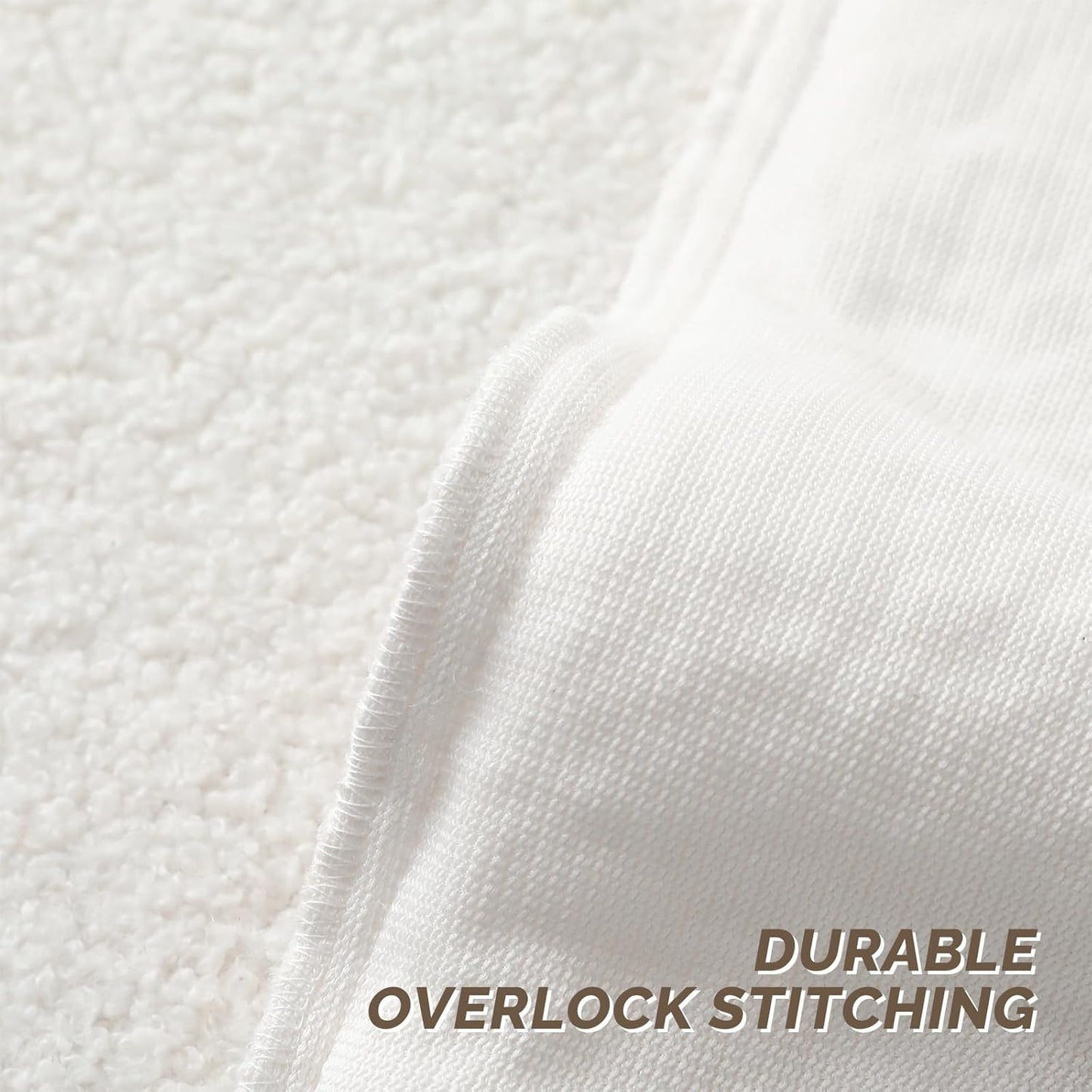 FUTEI Cream White Throw Pillow Covers 22x22 Inch Set of 2,Furry Faux Fur Teddy Boucle Textured Cushion Covers,Soft Fluffy Decorative Pillow Case,Home Decor for Couch Bed Living Room Office Car