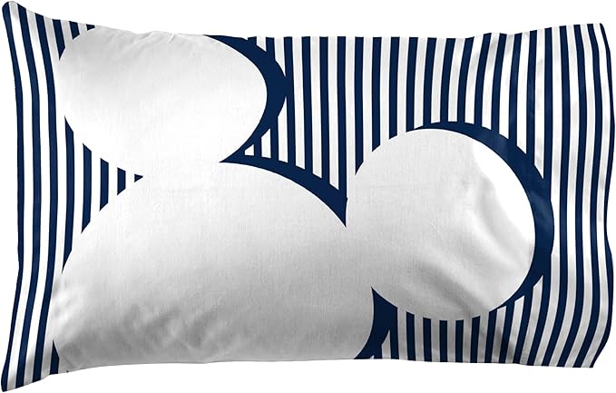 Jay Franco Kids Sheet Set with Fitted, Flat Sheets & Pillow Cover - Ultra-Soft Bedding with Pillowcase for Room Decor, White - Mickey Mouse, 4 Piece King