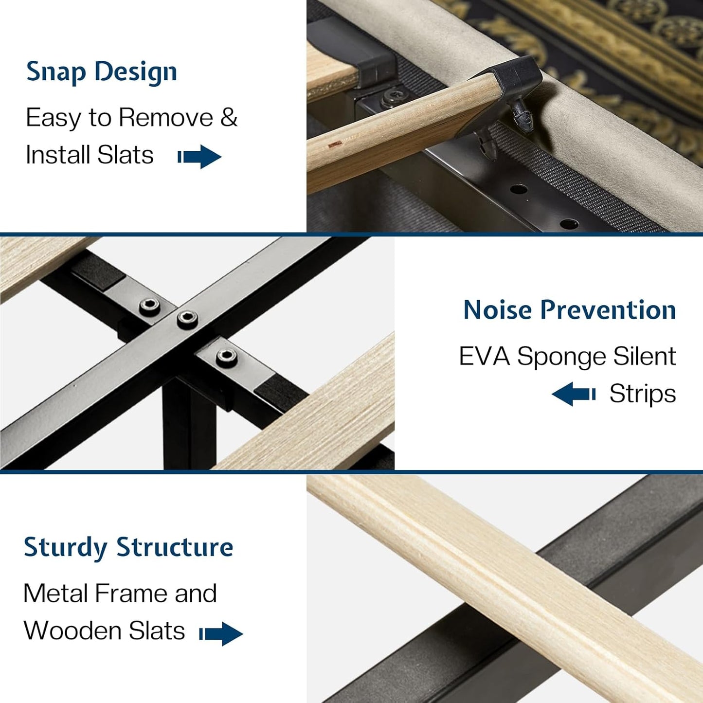 Jocisland King Size Bed Frame with Lift Storage Bed Linen Platform Bed with Wingback Headboard/Hydraulic Storage/No Box Spring Needed/Wood Slats Support/Khaki