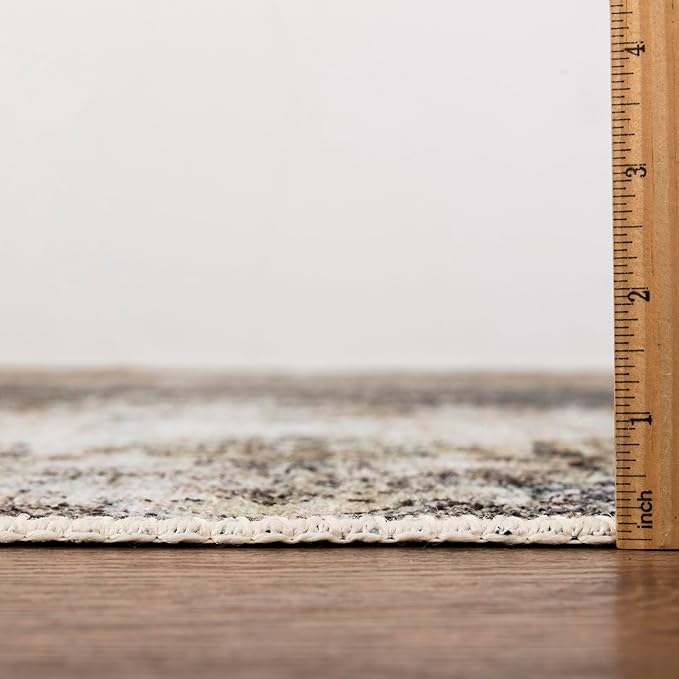 Keen Home Design 2x7 Rug - Machine Washable Runner Rug with Non-Slip Backing, Ideal for Hallway, Entryway, Kitchen, Laundry Room - Vintage, Easy Clean, Durable, Low Pile - (2'6" x 7')