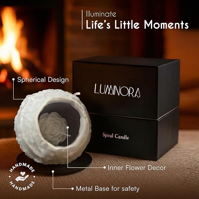Spiral Cool Decorative Candle, Velas Decorativas, Spiral Melt Light, Spinning Burning, Spinning Gifts Unique Candle, Cool Candles, Soy, Beeswax, Fun Candles Spinner (Nimbus Cloud - Lavender)