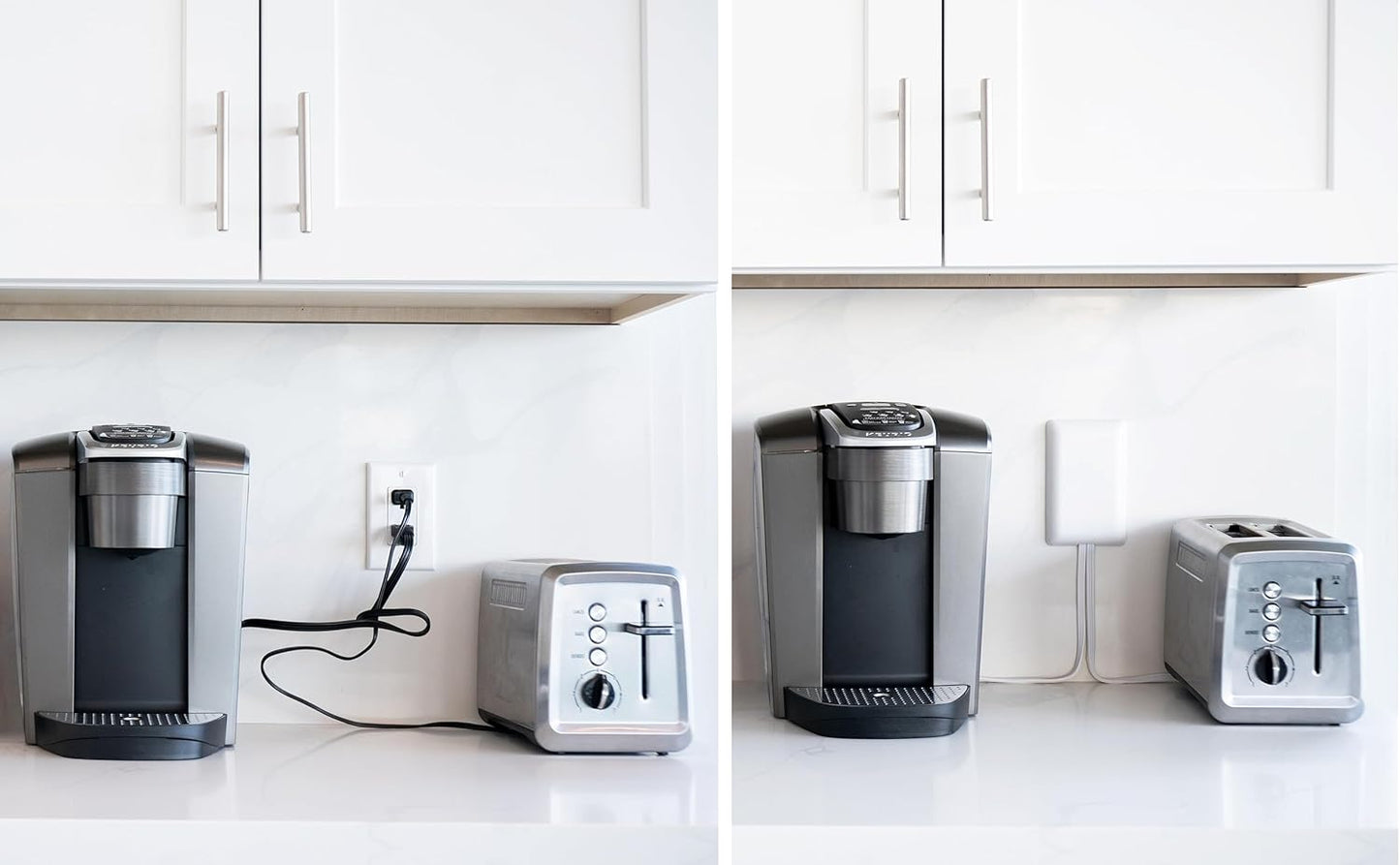 Sleek Socket Original & Patented Ultra-Thin Outlet Concealer with Cord Concealer Kit, Flat Extension Cord with Multi Outlets Power Strip, Ideal for Home Improvement, Hide Bulky and Messy Cords