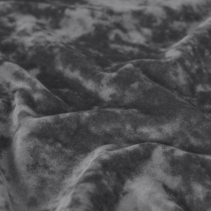 PHF Truly Velvet Fitted Sheet Only Full Size, Luxury Super Soft Cozy Fuzzy Fleece Bottom Sheet, Deep Pocket Up to 16",Strenghth Elastic Band, Suitable for Fall Winter Spring, No Pillowcases, Dark Grey