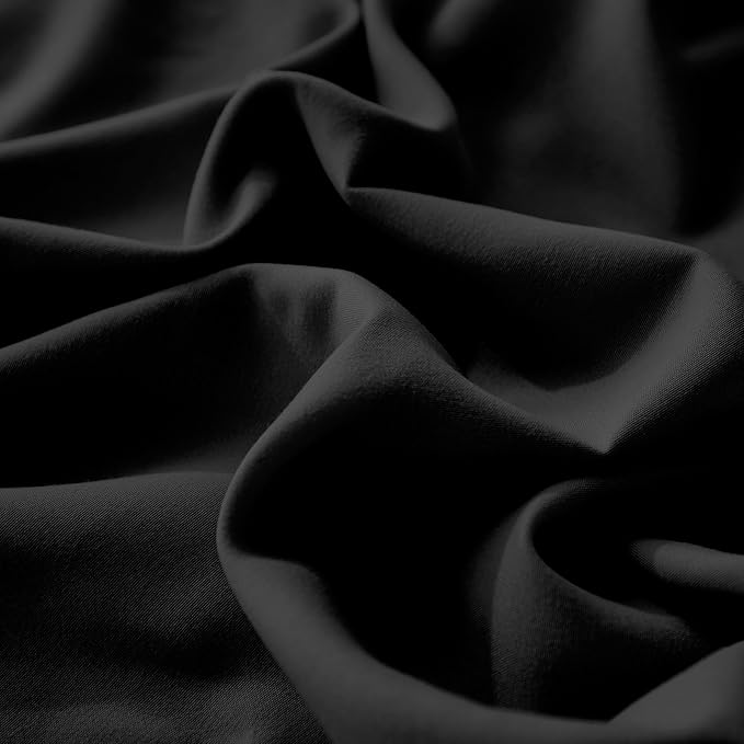 Merryword Black Pillow Shams Standard Pillowcases 20x26inch Black Ruffle Cute Pillow Cover Set of 2 Shabby Chic Soft Microfiber Pillowcases