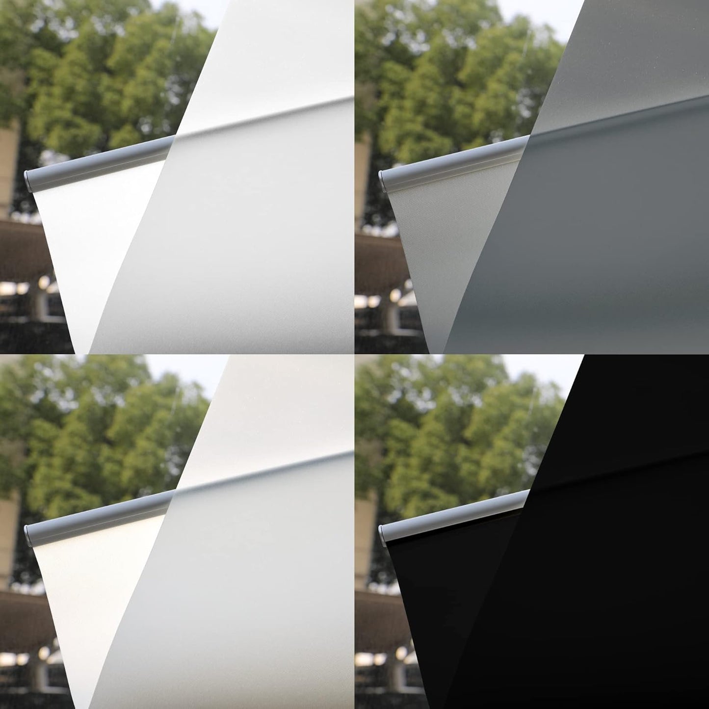 homebox 50% Blackout Light Filtering Blinds for Windows,Room Darkening Roller Shades Roll up and Pull Down Blind Shades for Home Office 45"" W×72"" H Milk White