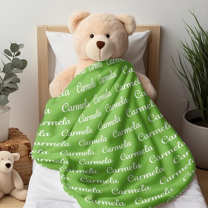 Ship Next Day, Custom Name Blanket - Printed in USA, Personalized Baby Blankets for Girls, Baby Blanket with Name, Ultra-Soft Cozy Fleece Blankets, Gifts for Boys & Girls Kids Teen Girl New Mom