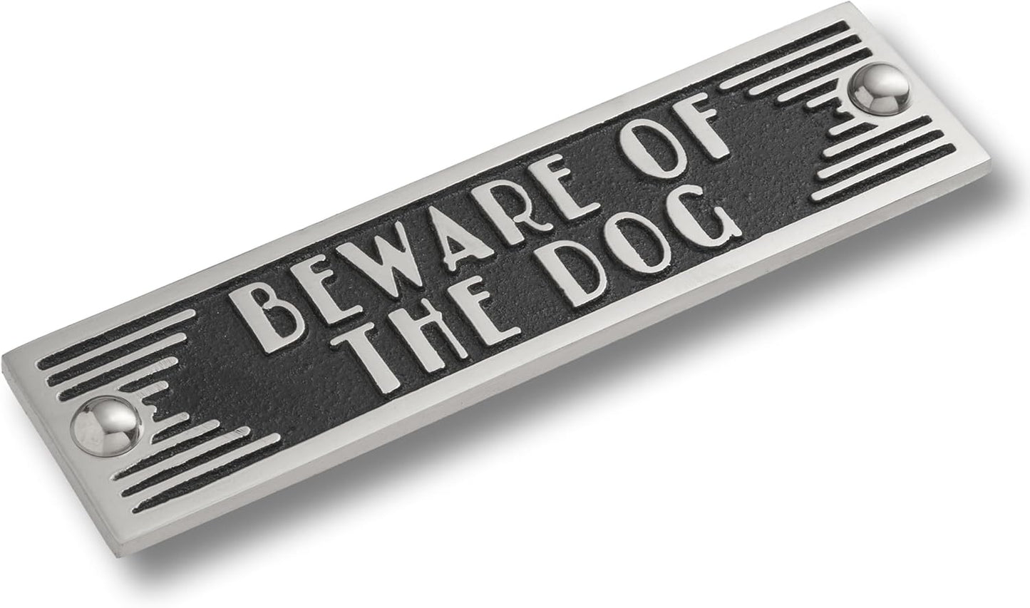 The Metal Foundry Beware Of The Dog Metal Door Sign. Art Deco Style Home Décor Accessories Door Or Wall Aluminium Plaque. Handmade In England.