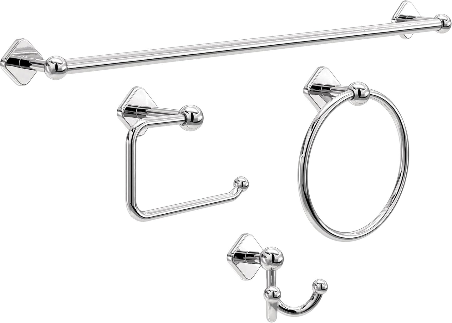 FRANKLIN BRASS Gainesville (1-Pack) Towel Hooks Polished Chrome Double Bathroom J Hooks Wall Mounted for Robes & Towels Hand Towel Hook Holder Kitchen, Bathroom Accessories GNV35-PC