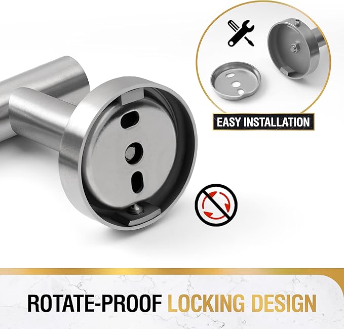 HITSLAM Brushed Nickel 31.6 Inch Towel Bar for Bathroom, SUS304 Stainless Steel Bathroom Towel Rack Wall Mounted, Modern Home Decor Bath Towel Holder with Hardware Accessories