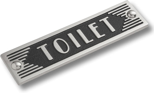 The Metal Foundry Toilet Metal Door Sign. Art Deco Style Home Décor Accessories Door Or Wall Aluminium Plaque. Handmade in England.