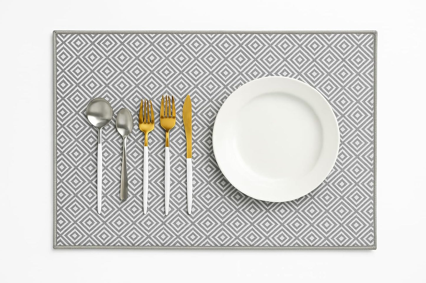 Dish Drying Mat 15"x20" – Ultra Absorbent Microfiber Kitchen Counter Mat, Fast-Dry Dish Pad for Dishes, dish drying mats for kitchen counter, Soft & Durable (Elegant Grey, Large)