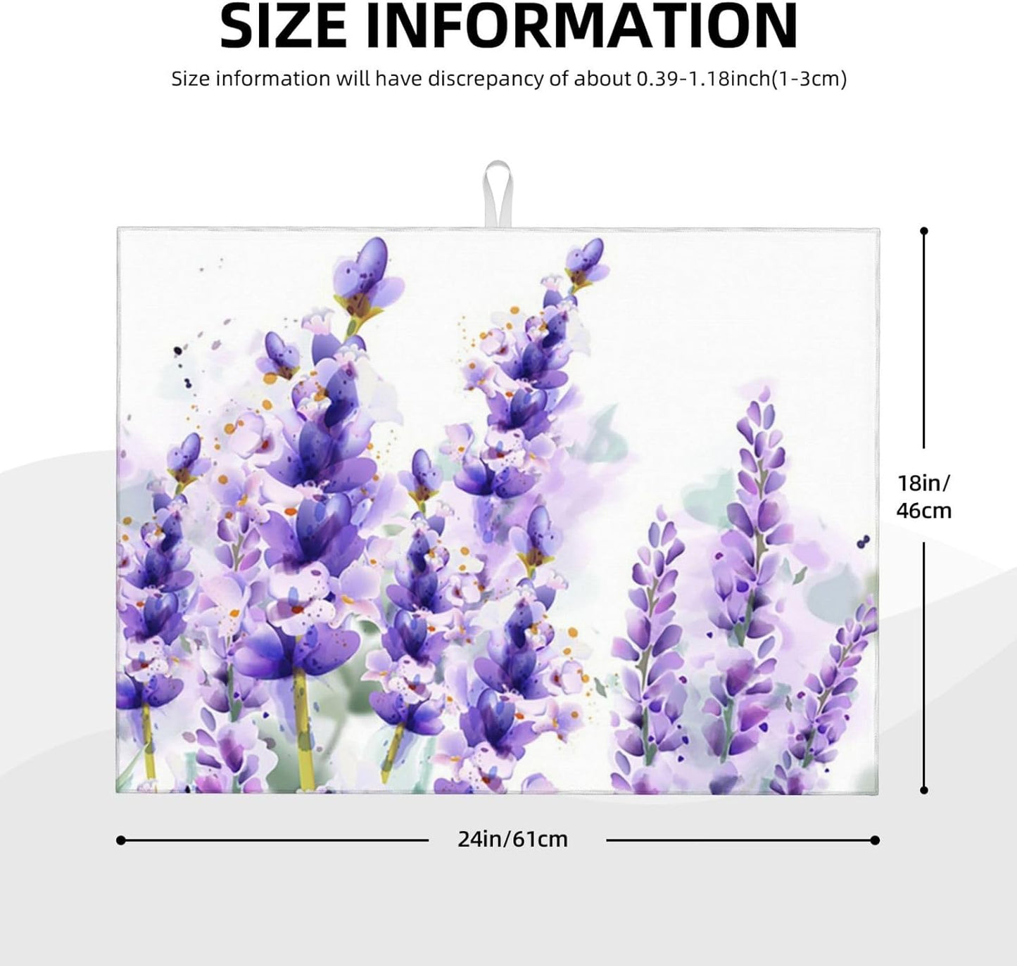 Absorbent Dish Drying Mat For Kitchen Counter, Lavender Microfiber Dish Drying Pad, Kitchen Gadgets For Easy Clean Multi-Use