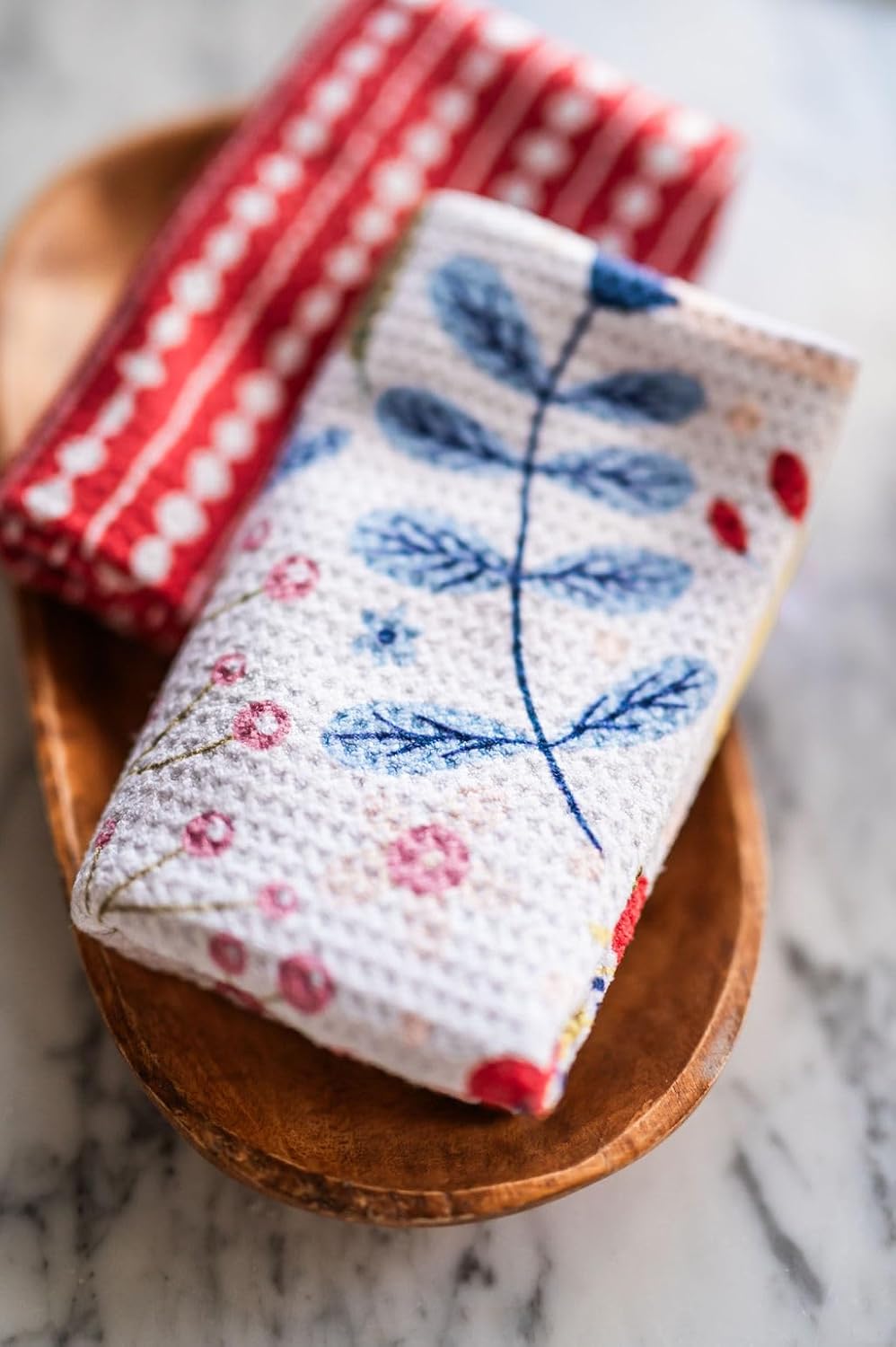 || 2 Pack Double Sided|| Not Your Ordinary Dish Towels || Waffle Weave Microfiber || Tea Towels || Highly Absorbent || Hanging Loop || Dish Cloths|| Designer Prints|| Flower Garden