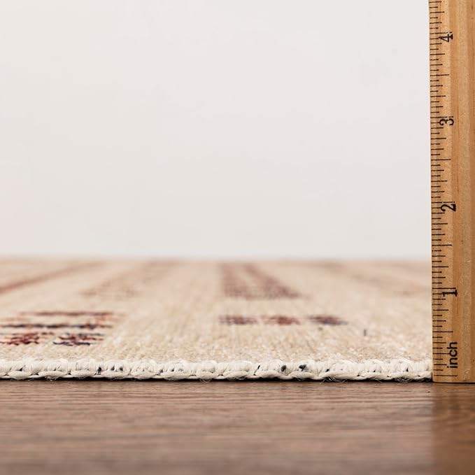 Keen Home Design 3x5 Rug - Machine Washable Entry Rug with Non-Slip Backing, Ideal for Enteryway, Kitchen, Bathroom, Laundry Room - Vintage, Easy Clean, Durable, Low Pile - (3' x 5')