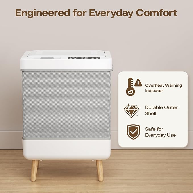 35L Foldable Towel Warmer Bucket, Fits 3 Large Towels or 2 Robes, Fast Heating, One-Piece Space-Saving Design, High-Temperature Indicator, ETL Certified