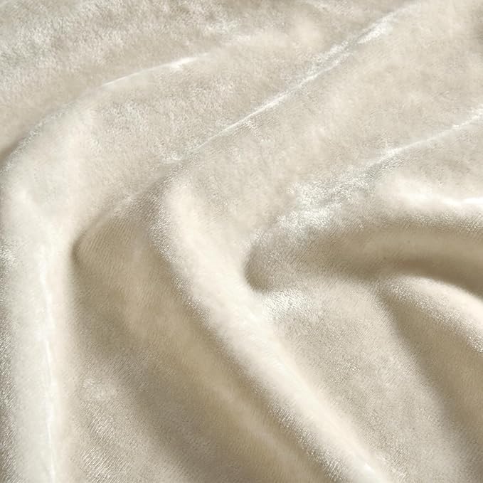 PHF Truly Velvet Fitted Sheet Only Twin Size, Luxury Super Soft Cozy Fuzzy Fleece Bottom Sheet, Deep Pocket Up to 16",Strenghth Elastic Band, Suitable for Fall Winter Spring, No Pillowcases, Sand