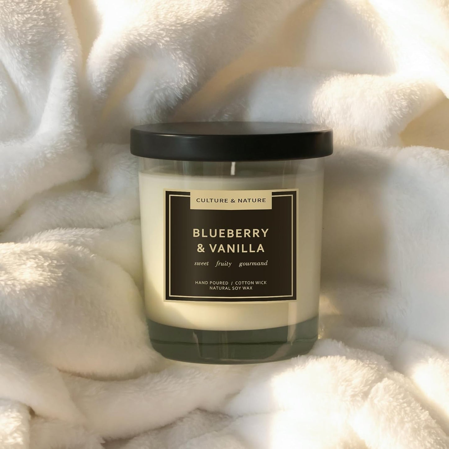CULTURE & NATURE Natural Soy Wax Candle 7oz (Blueberry & Vanilla)